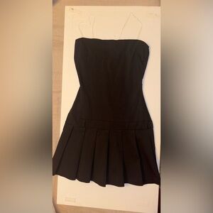 Strapless black dress